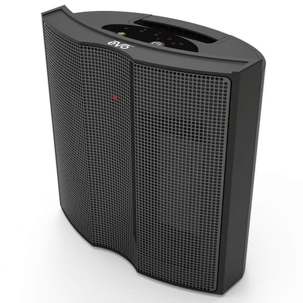 1500W 10 in. Twin Ceramic Electric Fan Heater with 5 Heat Settings, Cutoff Switch and Auto Overheat Shut-Off in Black
