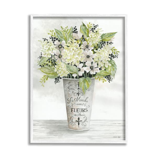 Stupell Industries French Floral Bouquet Parisian Charm Flowers By Cindy Jacobs Framed Print Nature Texturized Art 11 in. x 14 in.