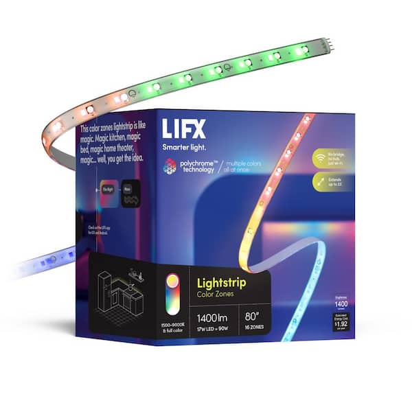 LIFX 80 in. Smart Light Strip Kit 40 in. Strip Light (2-Pack)