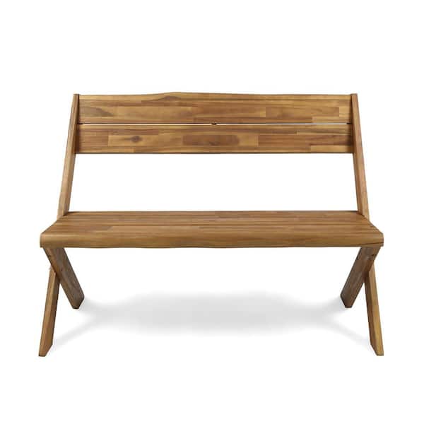 Miscool Anky 48 in. W 2-Person Wood Outdoor Bench