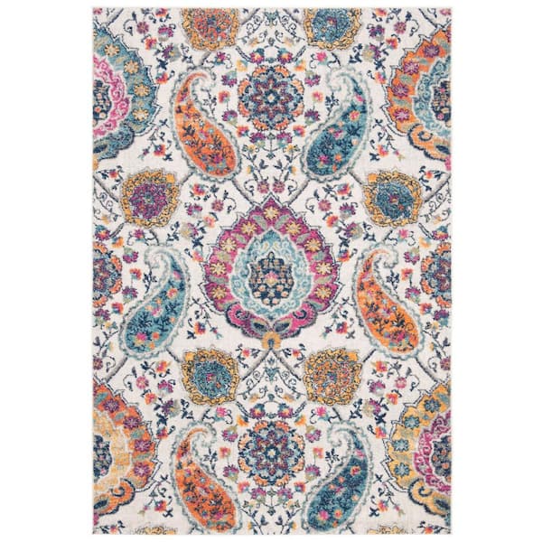 SAFAVIEH Madison Cream/Multi 7 ft. x 9 ft. Border Area Rug