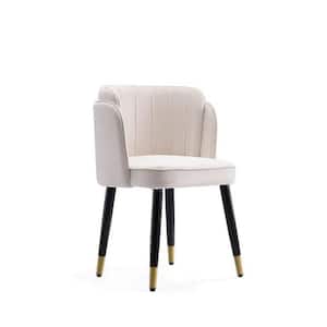 Zephyr Cream Velvet Dining Chair