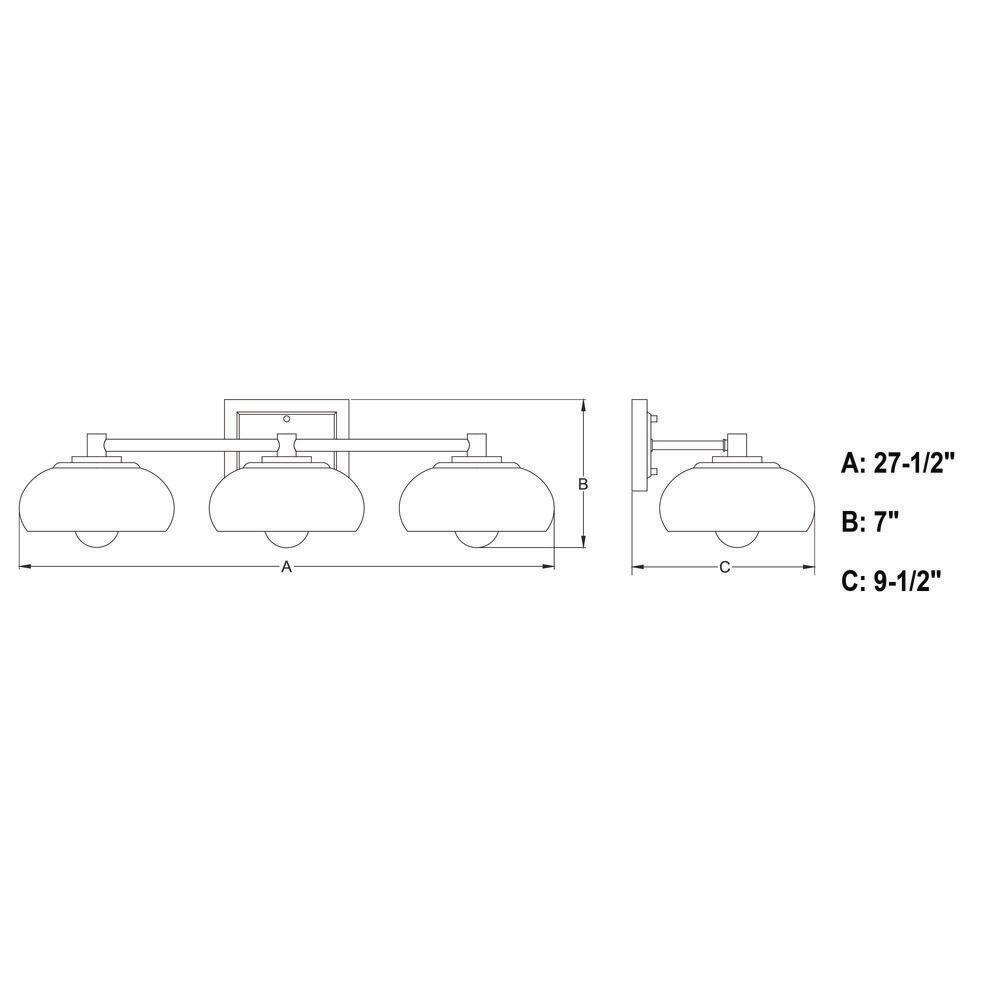 Belmont Dimmable Outdoor 27.5" Black and Brass Vanity Wall Light