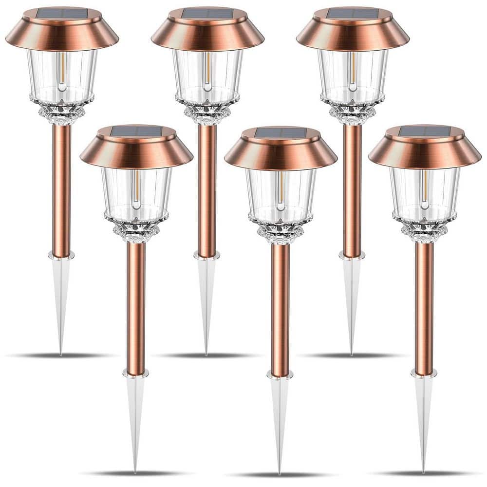 Copper Aluminum Glass Solar Path Lights, Diamond Glass, Snowflake Light, IP65 Waterproof, Auto On/Off, 1-Pack price history on PriceWatchPro