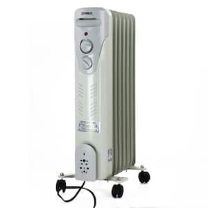 600-Watt to 1500-Watt Electric Portable Oil-Filled Radiant Portable Heater