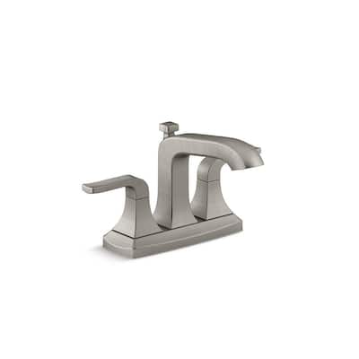 Rubicon 4 in. Centerset 2-Handle Bathroom Faucet in Vibrant Brushed Nickel