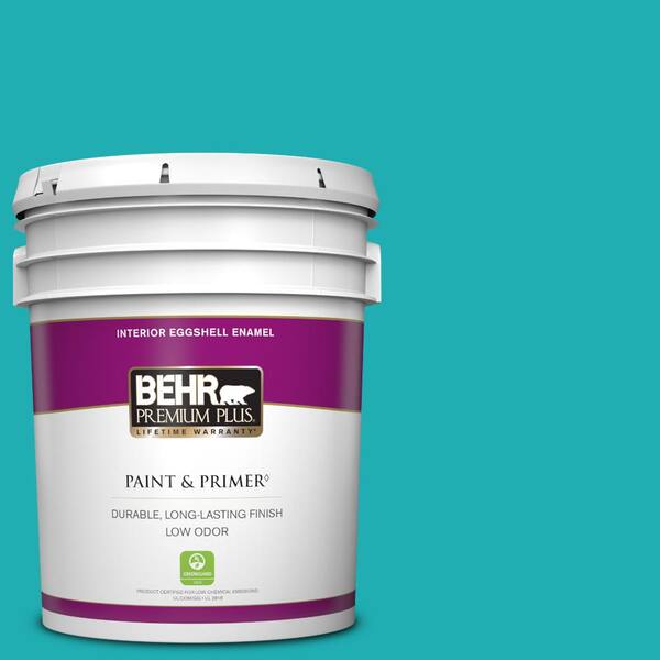 BEHR PREMIUM PLUS 5 gal. Home Decorators Collection #HDC-SP16-06 Larkspur Blue Eggshell Enamel Low Odor Interior Paint & Primer