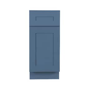 Lancaster Blue Plywood Shaker Stock Assembled Base Kitchen Cabinet 15 in. W x 34.5 in. D H x 24 in. D