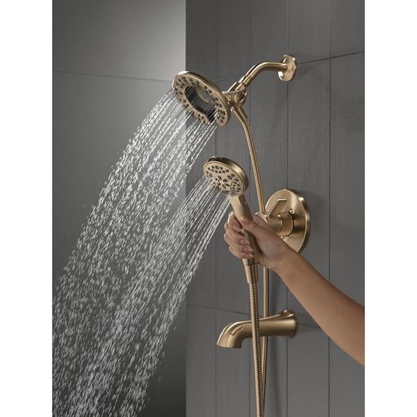 Delta Albion Gold 1-Handle Wall Mount Tub and Shower Trim in