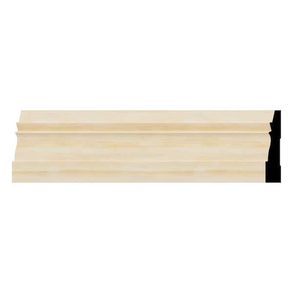 Ekena Millwork WM631 0.56 in. D x 3.25 in. W x 96 in. L Wood Pine Baseboard Moulding