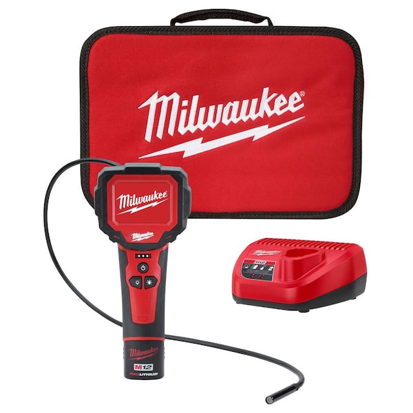 Milwaukee M12 12-Volt Lithium-Ion Cordless M-Spector 360-Degree Digital Inspection Camera Kit with One 1.5 Ah Battery and Tool Bag