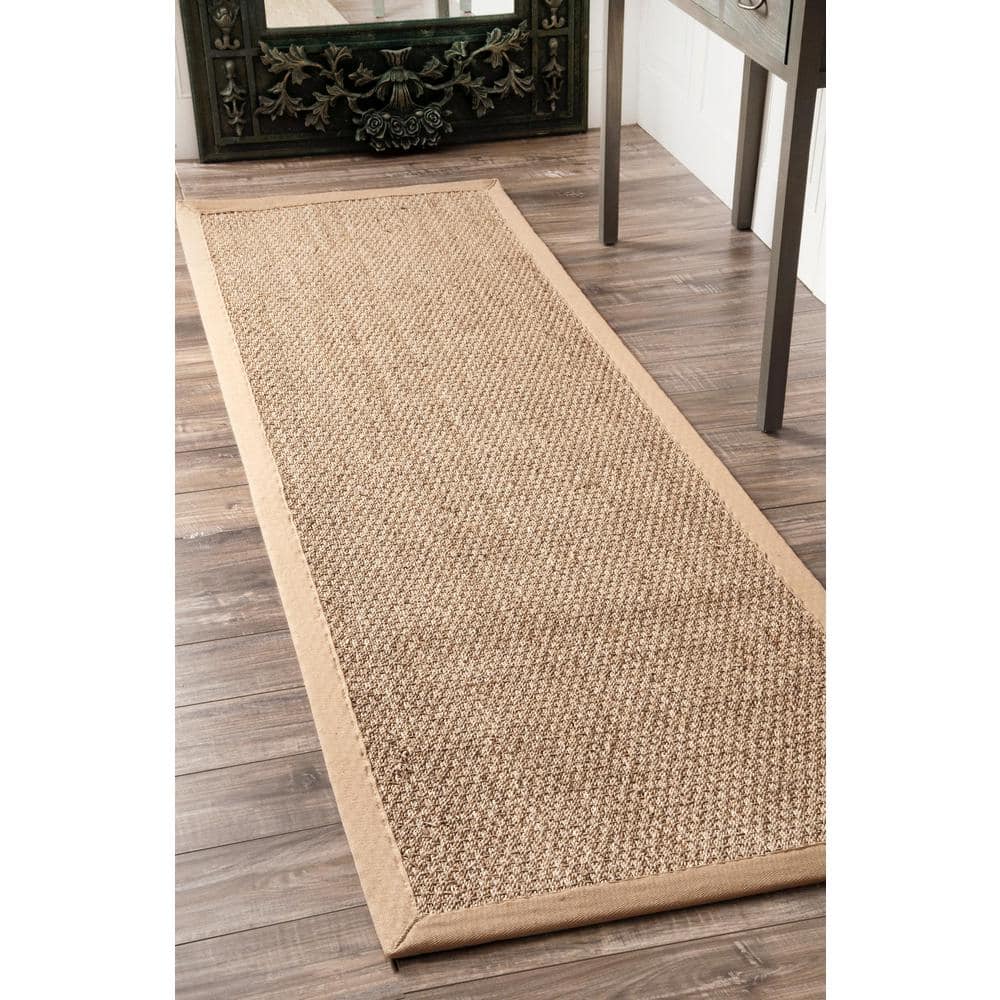 Elijah Seagrass with Border Beige 3 ft. x 8 ft. Runner Rug price history on PriceWatchPro
