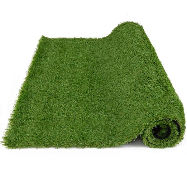 HONEY JOY 6 ft. x 10 ft. Green Artificial Grass Turf with Drainage Holes Nonslip Bottom 60 OZ Heavy