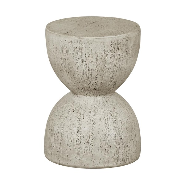South Shore Bellulo 11.75 in. Cream Round Faux MarbleCoffee Table