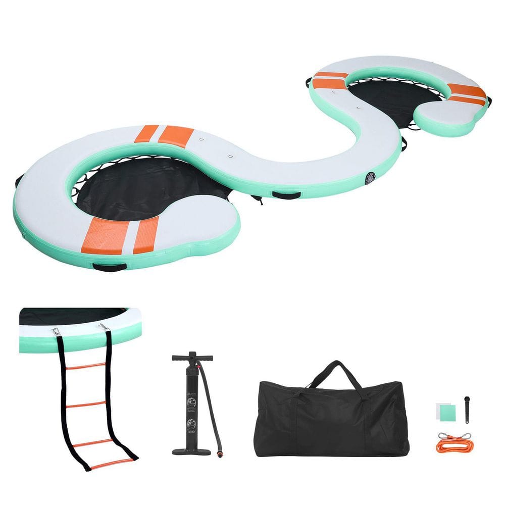 Inflatable Floating Dock, 15 x 6 ft. Water Platform with Non-Slip Surface, Portable Carry Bag, and Removable Ladder price history on PriceWatchPro