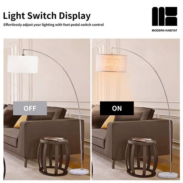 MODERN HABITAT Zenith Essence 78 in. Brushed Nickel
