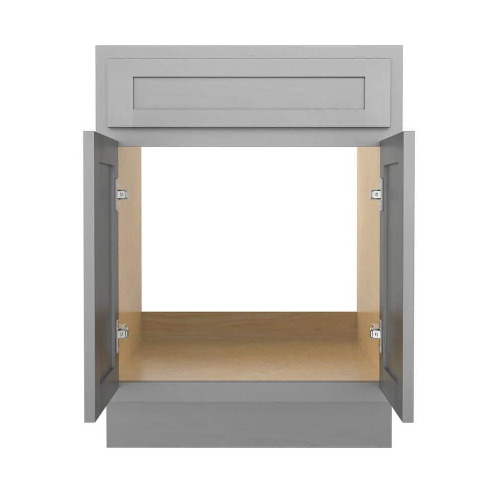 Silver 24" Double Shutter Door Bathroom Vanity Cabinet