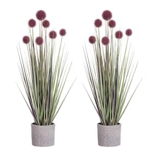 27 in. Artificial Red Pampas Grass (2-Pack)