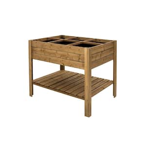 47.2 in. W x 31.5 in. L x 9.5 in. D 66 Gal. Capacity Rectangular Raised Bed with Shelf