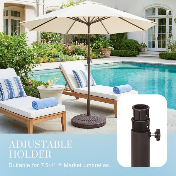 cantilever rectangle patio umbrellas home depot 11 ft. Rectangle Patio Cantilever Umbrella 360 Rotation Outdoor Offset Umbrella in Red with Double Top Canopy