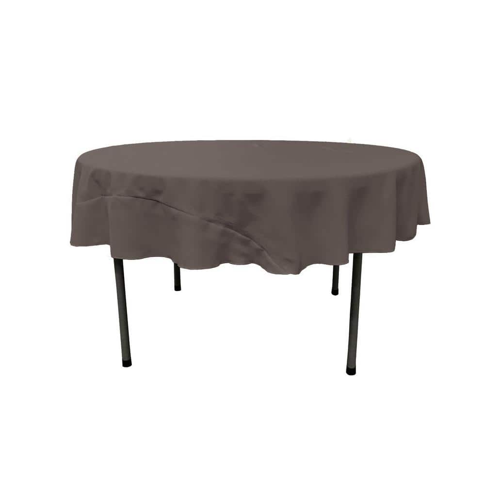 72 in. Round Charcoal Polyester Poplin Tablecloth price history on PriceWatchPro