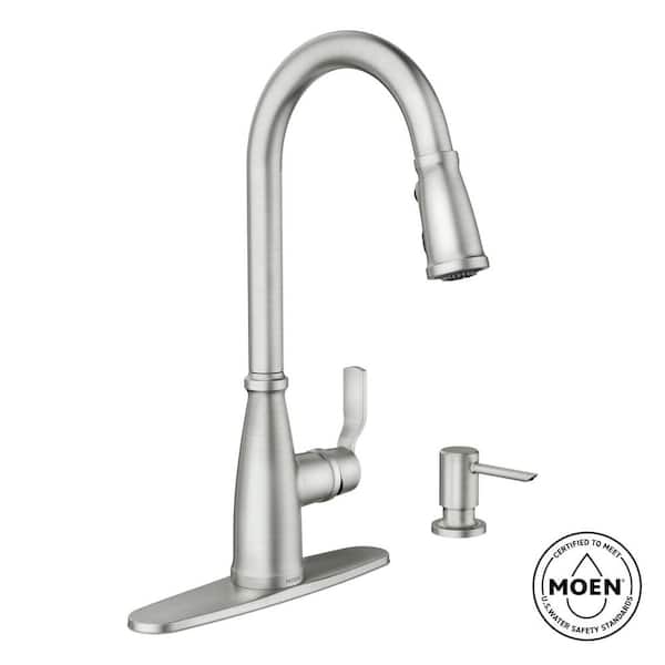 Nolia Single Handle Pull-Down Sprayer Kitchen Faucet with Reflex and PowerBoost in Spot Resist Stainless