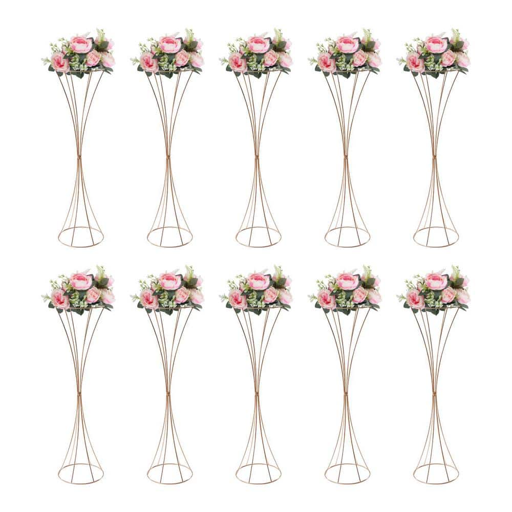 Chrome Pillar Floral Stand - Blooming Bouquet