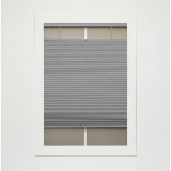 Perfect Lift Window Treatment Anchor Gray Cordless Top-Down Bottom-Up Blackout Eco Polyester Cellular Shades - 69 in. W x 64 in. L