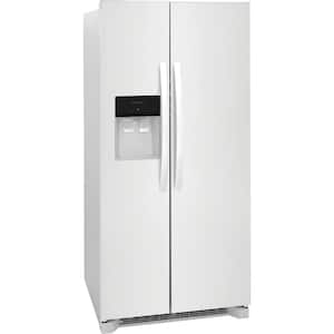 22.3 cu. ft. 33 in. Side by Side Refrigerator in White, Standard Depth
