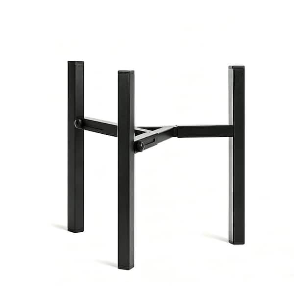 Modern 1-Pack Metal Plant Stand – Heavy Duty Adjustable Base for 8 to 12 Inch Pots (Black)