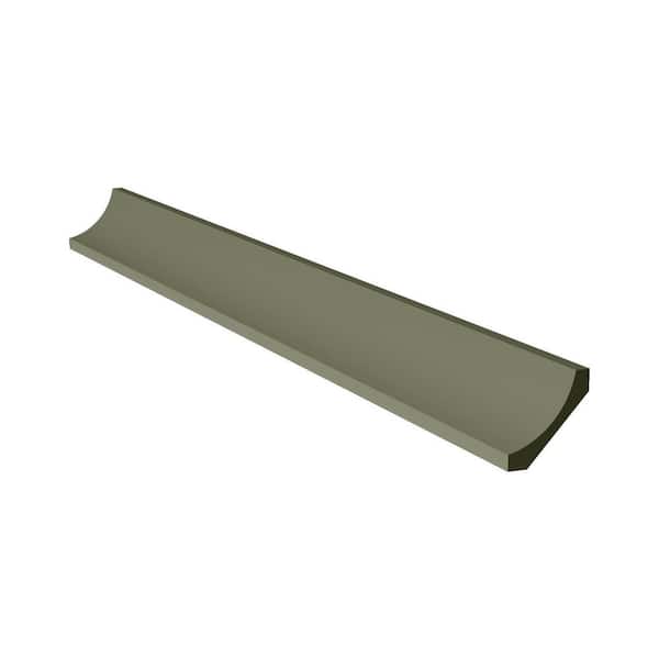 96 in. W x 4.25 in. H x 2.5 in. D in Sage Green Shaker Cove Crown Molding