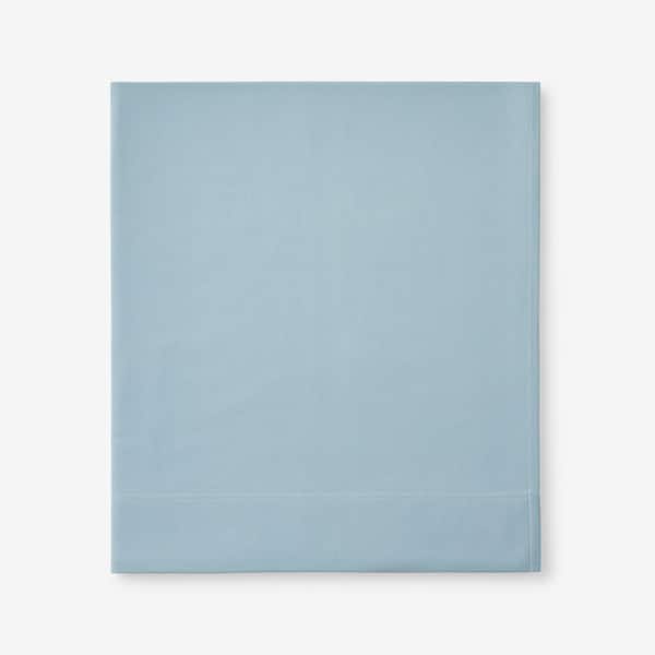 The Company Store Legacy Velvet Flannel Cloud Blue Solid Extra Deep King Flat Sheet