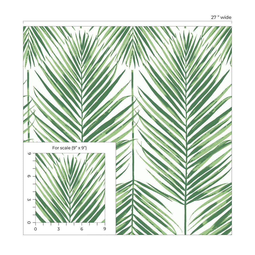 Greenery Vinyl Self-Adhesive Peel and Stick Wallpaper Roll