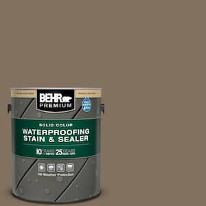 1 gal. #PPU5-04 Mocha Latte Solid Color Waterproofing Exterior Wood Stain and Sealer