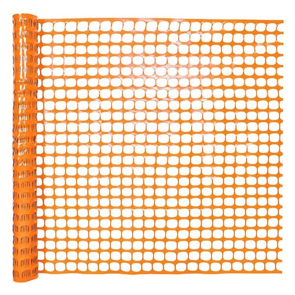 PotatoLife Plastic Mesh Fence Safety Fence, 4'x100' Roll with 100 Zip Ties,  Resuable Temporary Netting for Garden Fencing, Construction, Snow Fencing