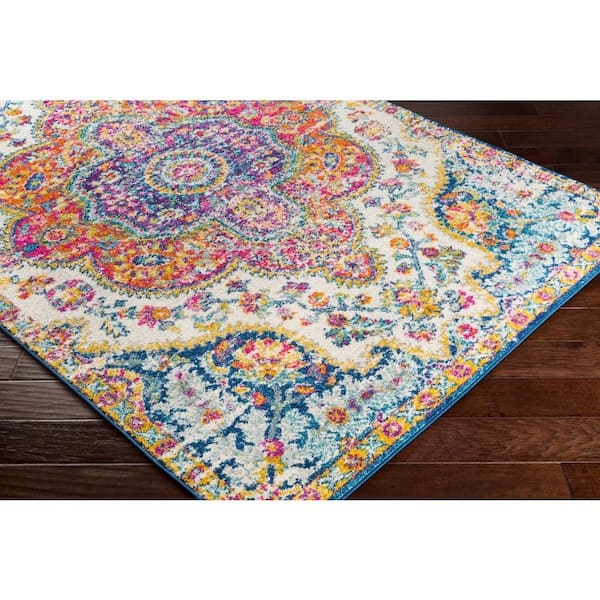 Alois Orange 8 ft. x 8 ft. Indoor Area Rug