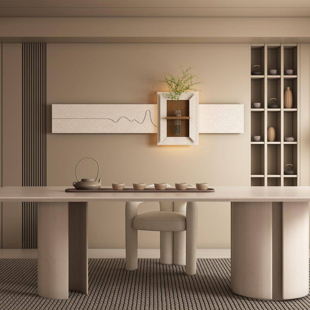12.99 in. x 47.24 in. Light Coffee with Adjustable 3-Color LED Sandstone Wall Architectural Decor price history on PriceWatchPro