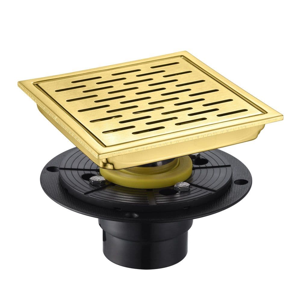 6 in. x 6 in. Stainless Steel Square Shower Floor Drain in Brushed Gold price history on PriceWatchPro
