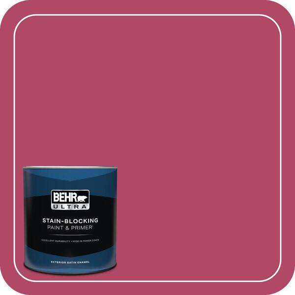 BEHR ULTRA 1 qt. #HDC-SM16-04 Bing Cherry Pie Satin Enamel Exterior Paint & Primer
