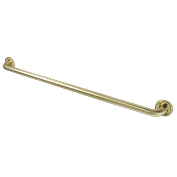 Kingston Brass Camelon 36 in. x 1-1/4 in. Grab Bar in Brushed Brass