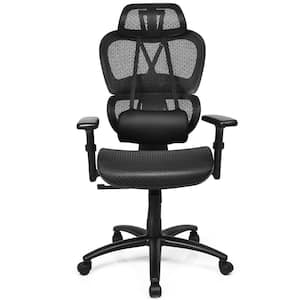 Black Mesh Office Chairs Recliner with Adjustable Headrest