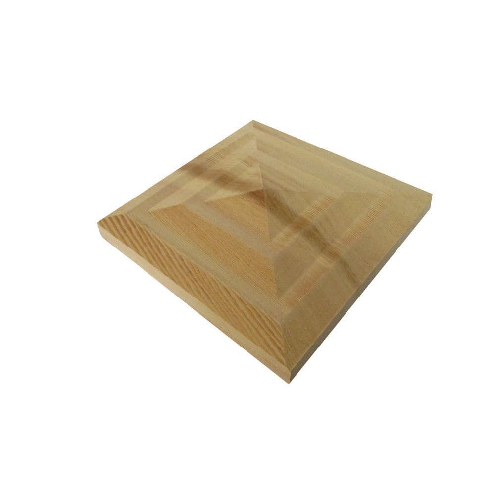 4 in. x 4 in. Step-In Pyramid Cedar Post Cap price history on PriceWatchPro