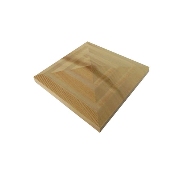 4 in. x 4 in. Step-In Pyramid Cedar Post Cap