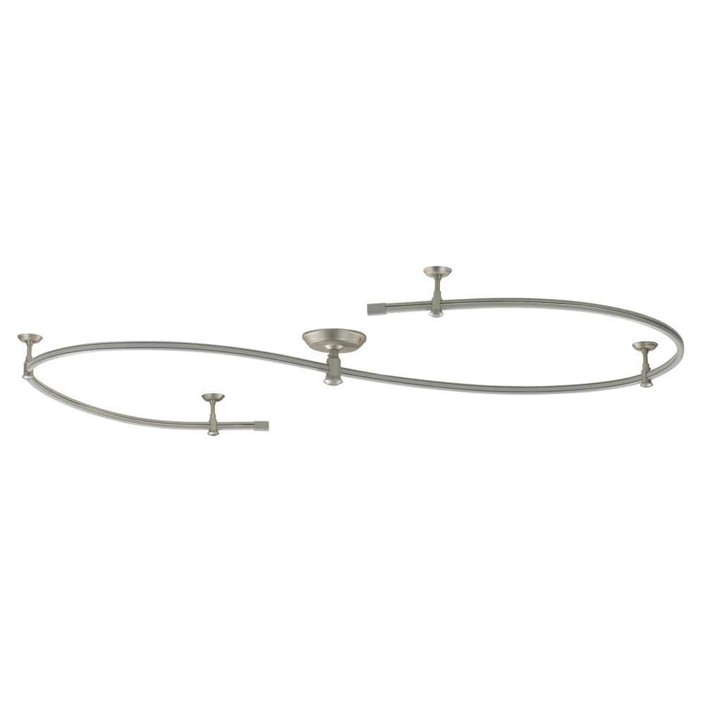8 ft. Brushed Nickel Flexible Track Lighting Starter Kit