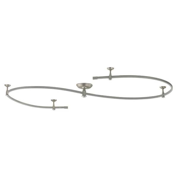 Commercial Electric 8 ft. Brushed Nickel Flexible Track Lighting Starter Kit