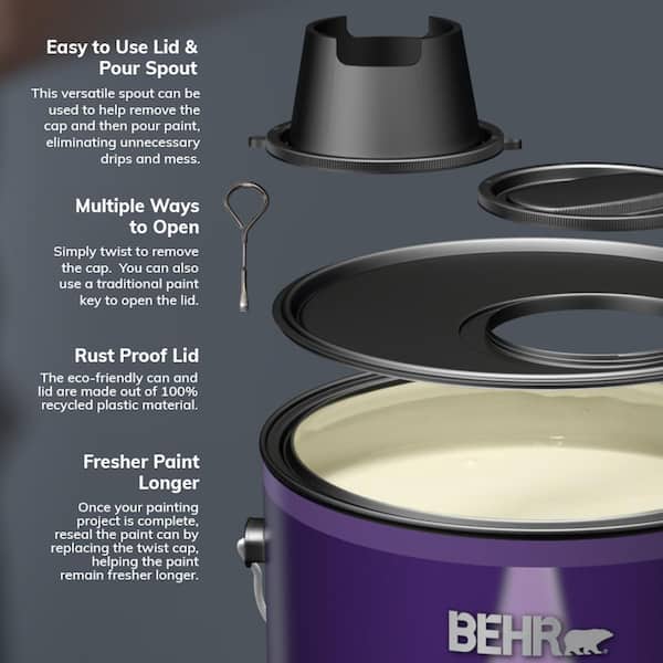 BEHR MARQUEE 1 gal. #100A-1 Barely Pink Matte Interior Paint & Primer  145001 - The Home Depot