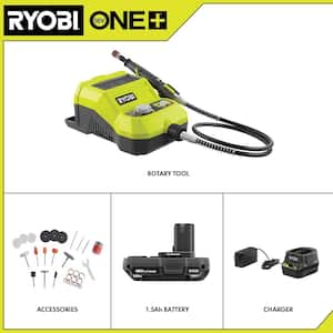 ONE+ 18V Cordless Rotary Tool Kit with 1.5 Ah Battery and Charger