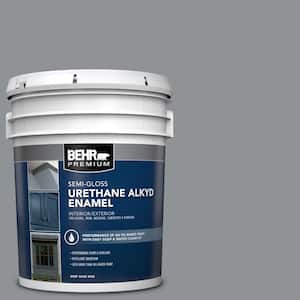 5 gal. #PPU26-05 Flint Gray Urethane Alkyd Semi-Gloss Enamel Interior/Exterior Paint