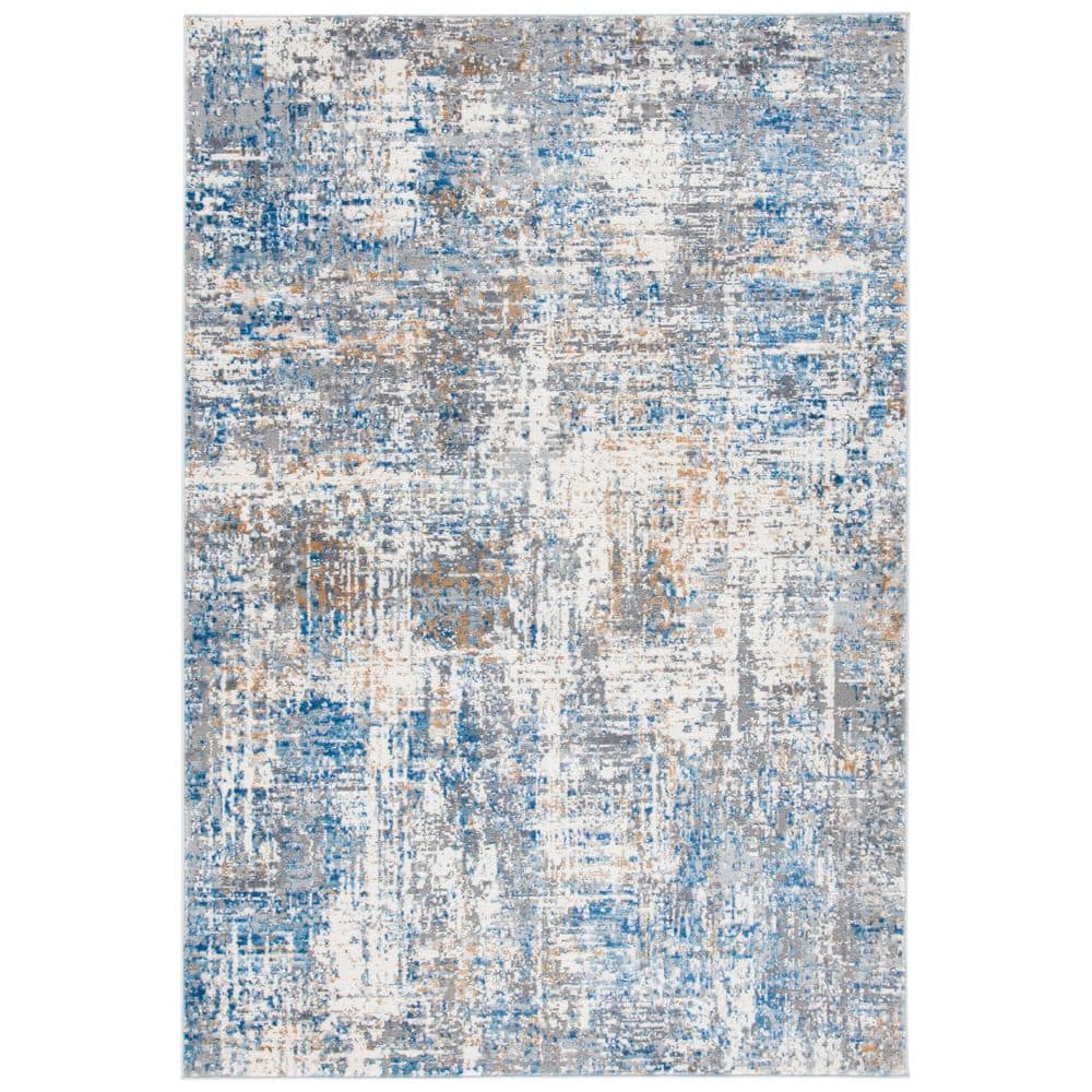 Shivan 5 ft. x 8 ft. Ivory/Blue Distressed Marle Area Rug price history on PriceWatchPro