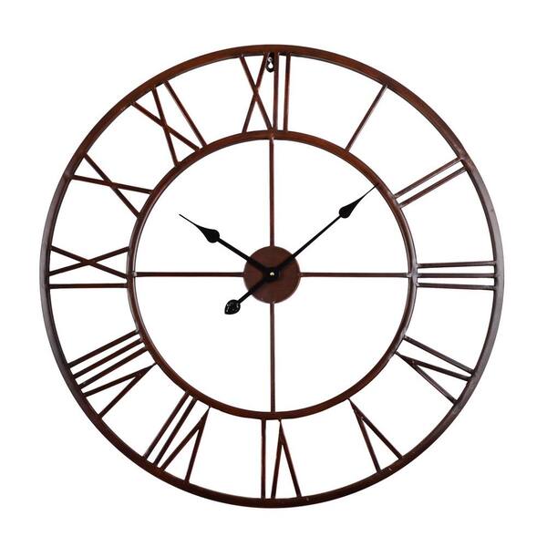 Utopia Alley 27 In. Oversized Roman Round Wall Clock, Bronze Cl42rd 